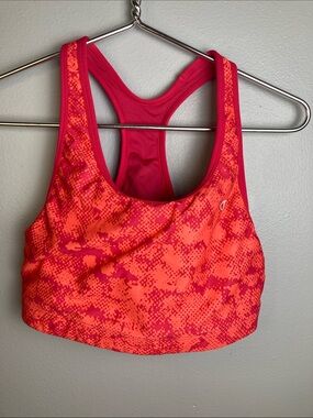 Champion Women's Pink/Orange Active Racerback Sports Bra Sz XL